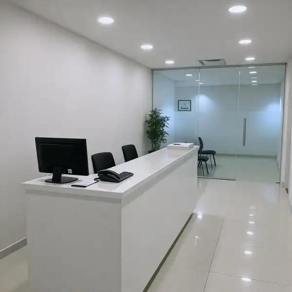 Зона ресепшн в офисе - после уборки